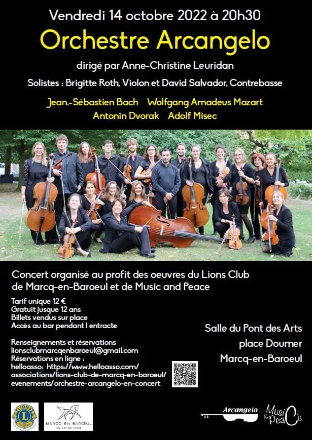 Affiche du concert « Un voyage musical à travers l’Europe »