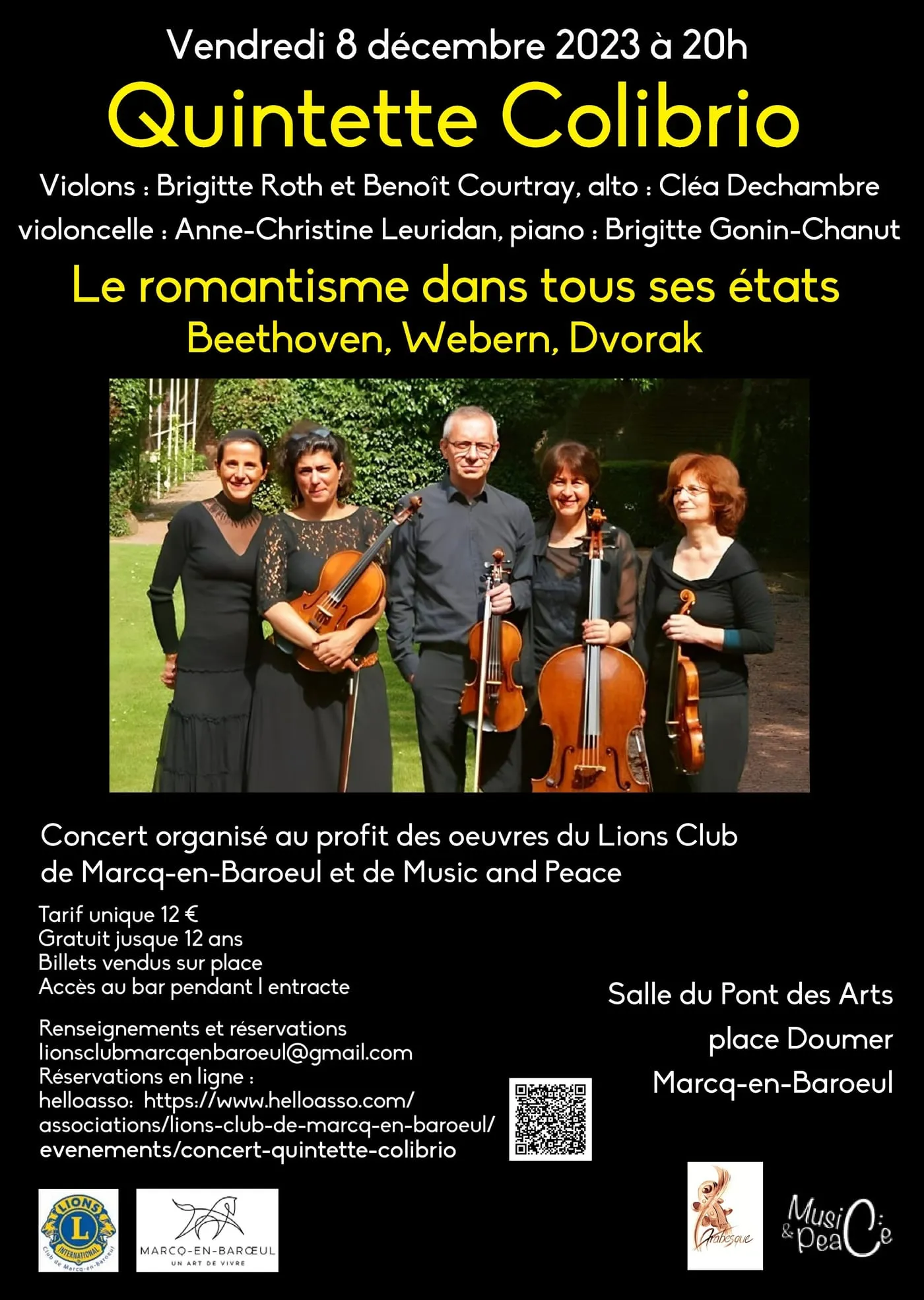 Affiche du concert « Le romantisme dans tous ses états »